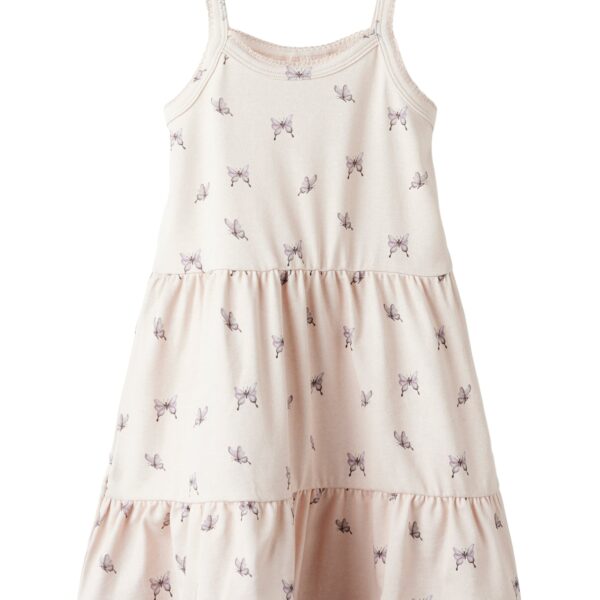 Lil Atelier Gayo San Strap Dress - Peach Blush/Butterfly - 92 cm