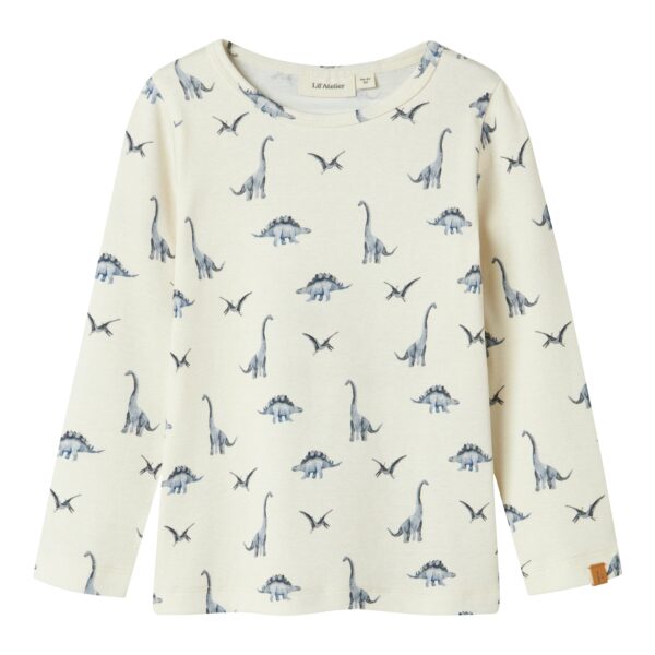 Lil Atelier Geo Avu Slim Top - Turtledove - 92 cm