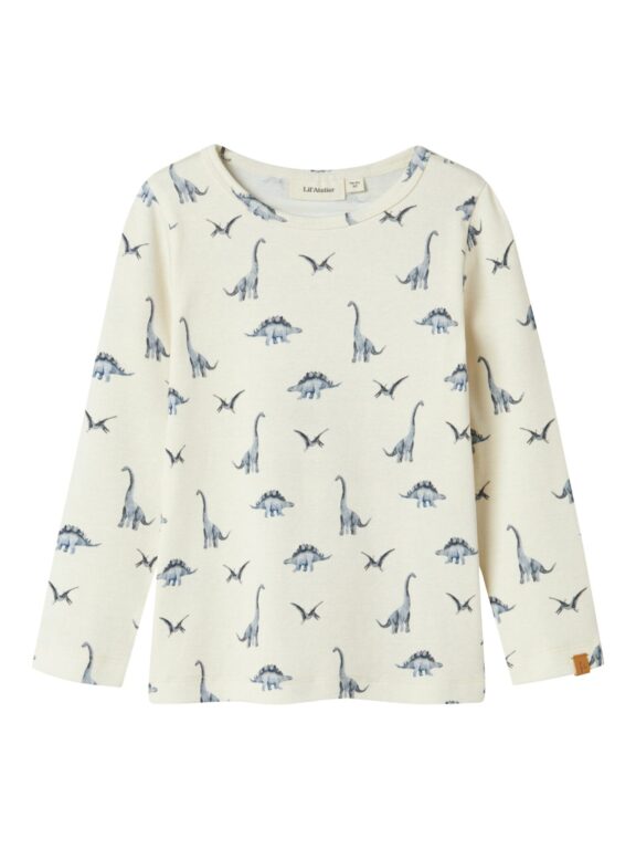 Lil Atelier Geo Avu Slim Top - Turtledove - 92 cm