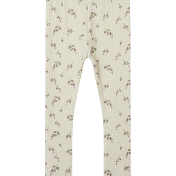Lil Atelier Gio Bie Slim Leggings - Birch/Berries - 92 cm