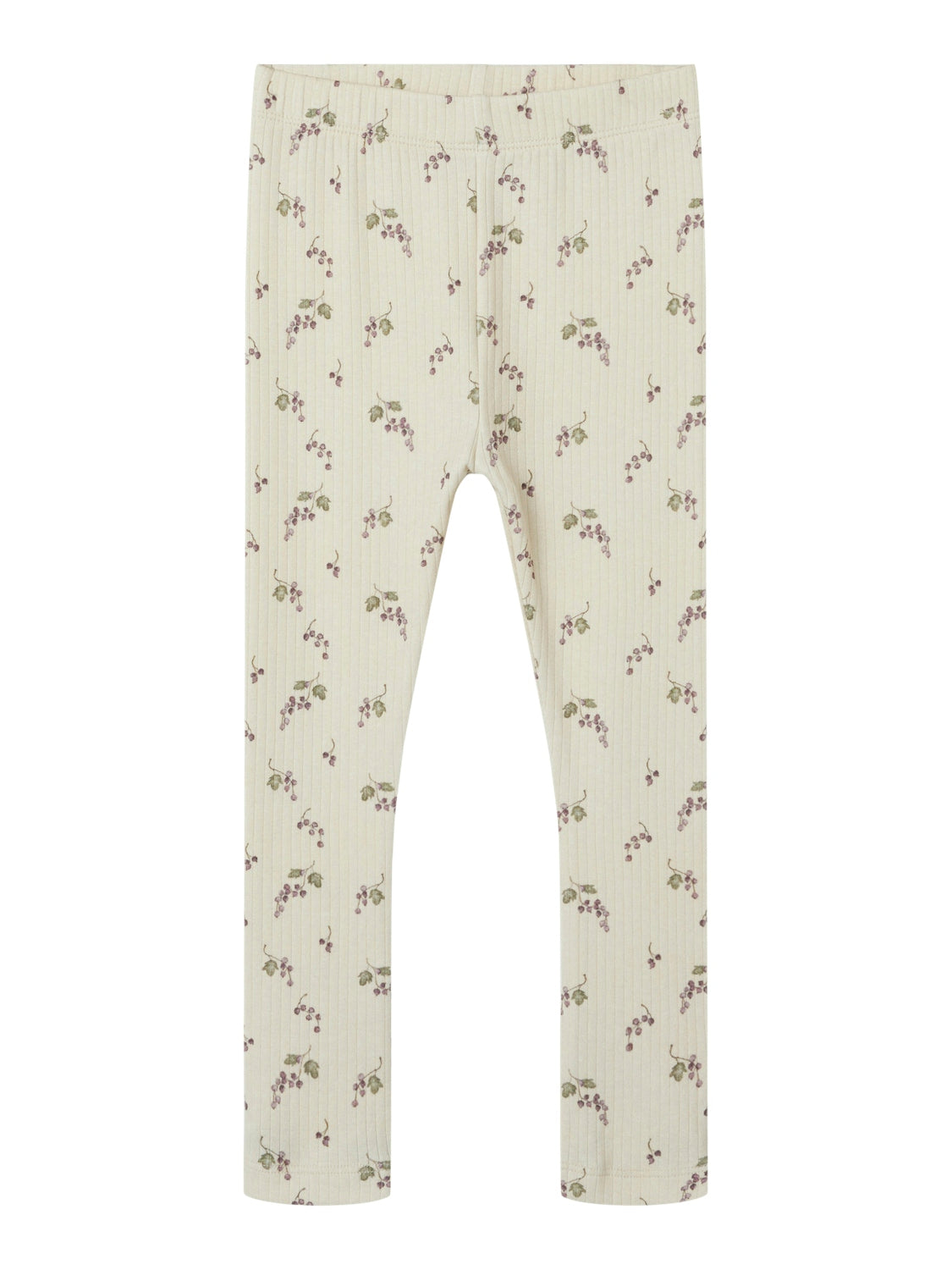 Lil Atelier Gio Bie Slim Leggings - Birch/Berries - 92 cm