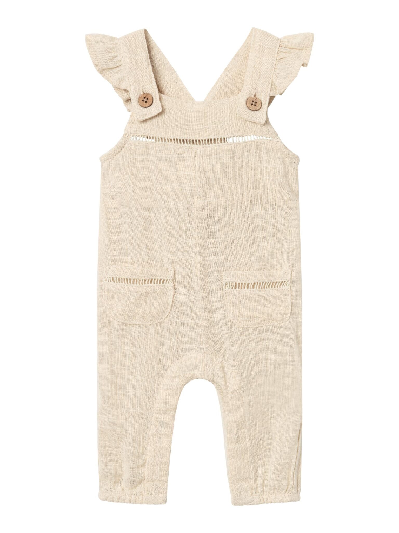 Lil Atelier Halla Loose Overall - Bleached Sand - 56 cm