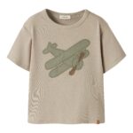 Lil Atelier Halli His SS Loose Top - Oxford Tan - 92 cm