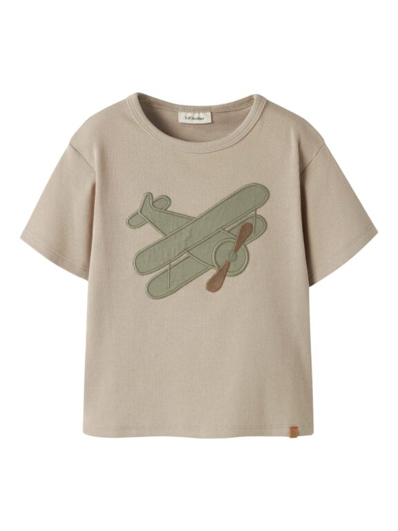 Lil Atelier Halli His SS Loose Top - Oxford Tan - 92 cm