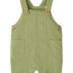 Lil Atelier Hessa Loose Overall Shorts - Sage - 56 cm