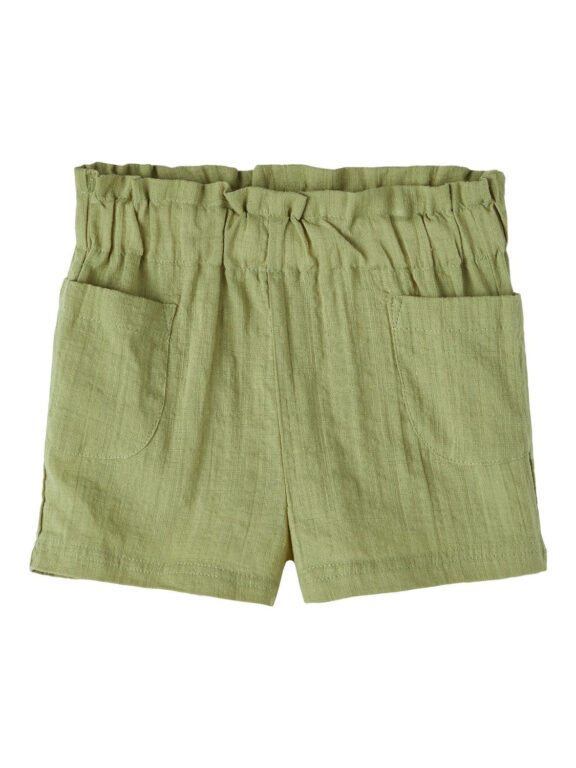 Lil Atelier Hessa Loose Shorts Girl- Sage - 92 cm