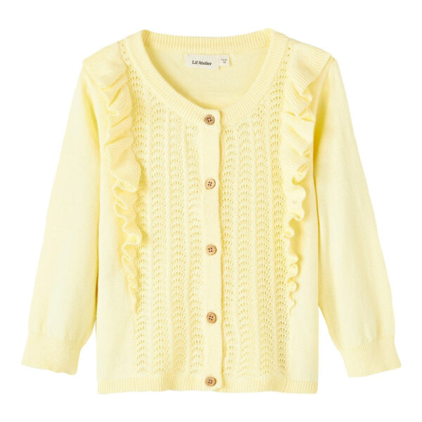 Lil Atelier Hija Knit Cardigan - Double Creme - 92 cm