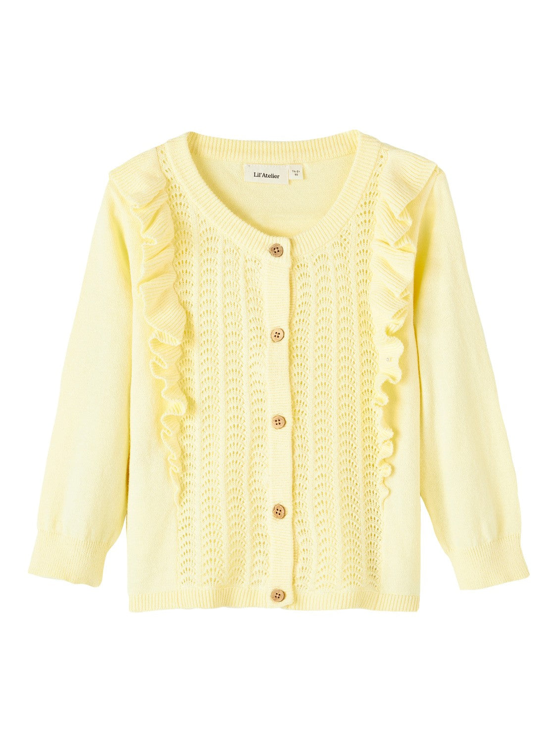 Lil Atelier Hija Knit Cardigan - Double Creme - 92 cm