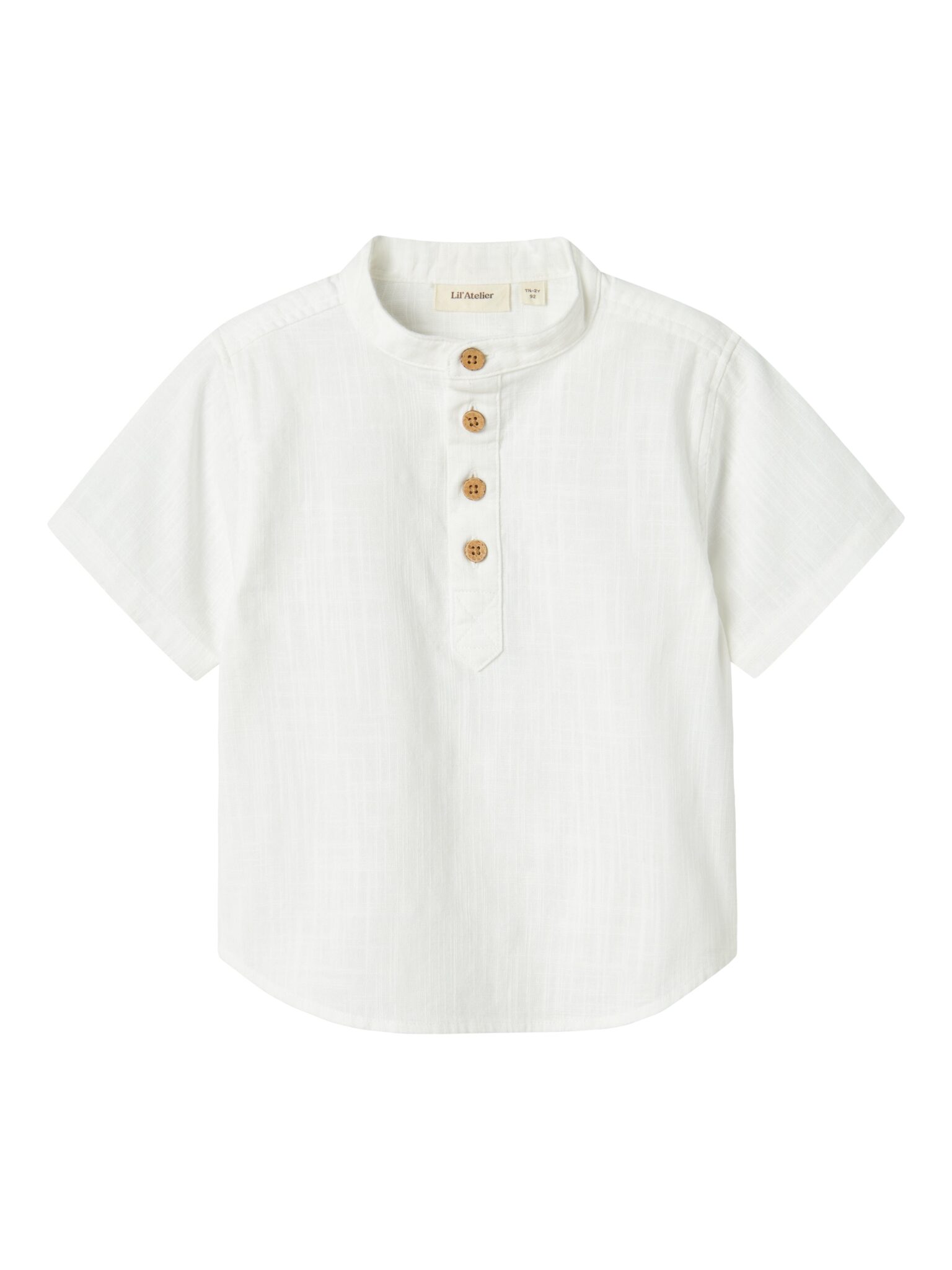 Lil Atelier Hugo Loose Shirt - Coconut Milk - 92 cm