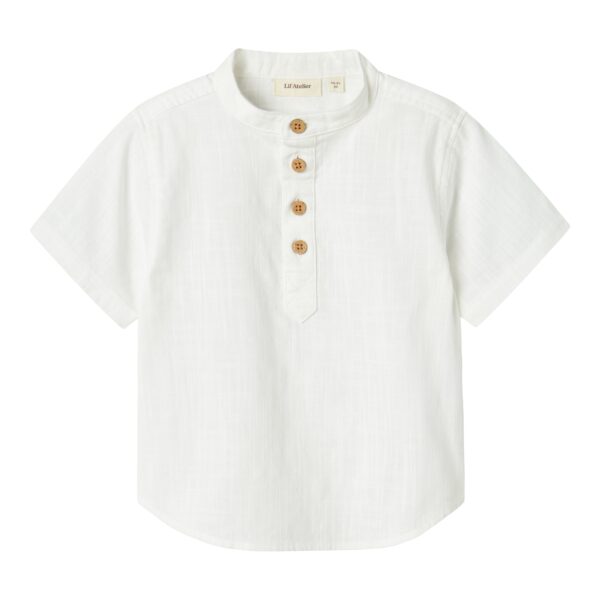 Lil Atelier Hugo Loose Shirt - Coconut Milk - 92 cm