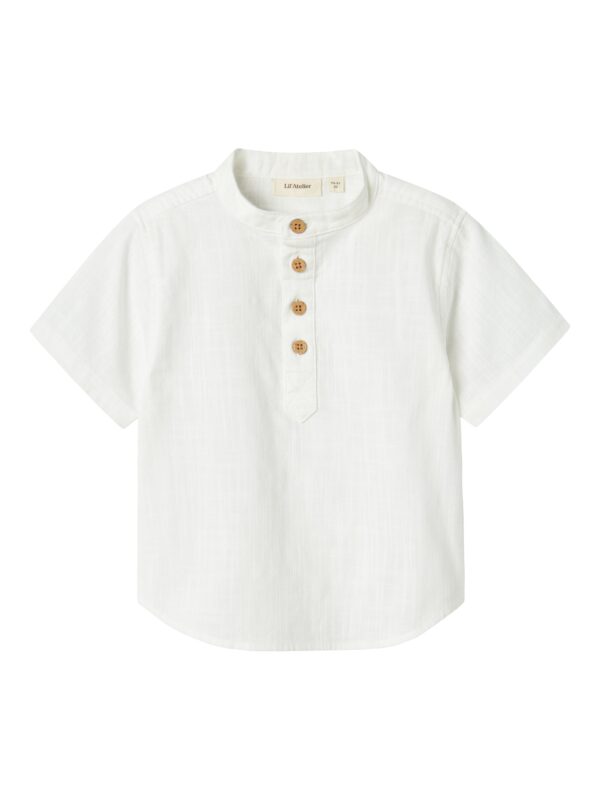 Lil Atelier Hugo Loose Shirt - Coconut Milk - 92 cm