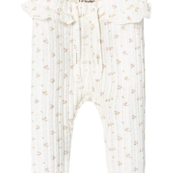 Lil Atelier Hulla Slim Leggings - Coconut Milk - 56 cm