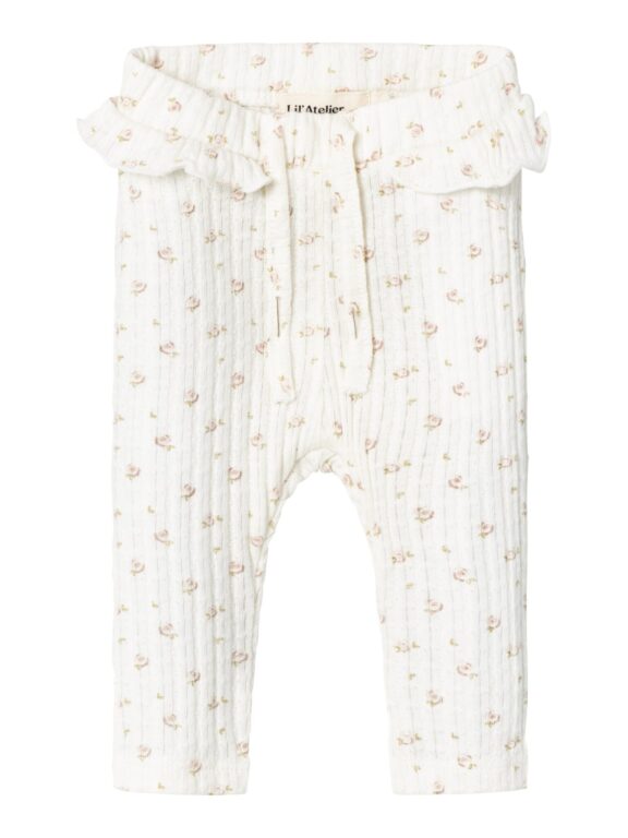 Lil Atelier Hulla Slim Leggings - Coconut Milk - 56 cm