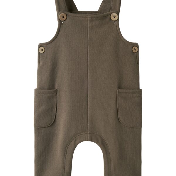 Lil Atelier Jobo Lio Sweat Overall - Shitake - 56 cm