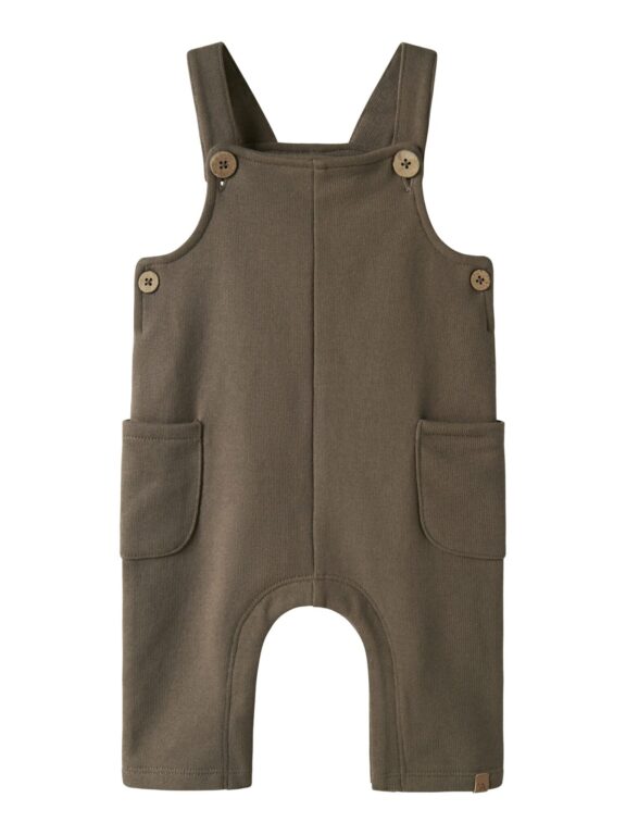 Lil Atelier Jobo Lio Sweat Overall - Shitake - 56 cm
