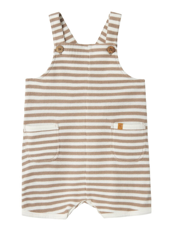 Lil Atelier Jonas Shorts Loose Overall Shorts - Mocha Meringue Coconut milk - 56 cm