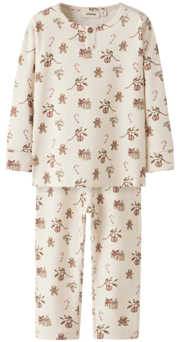 Lil Atelier Julenattøj - nmnLayo - Turtledove Christmas AOP