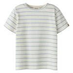 Lil Atelier Kail SS Top - Coconut Milk/Zen Blue - 92 cm