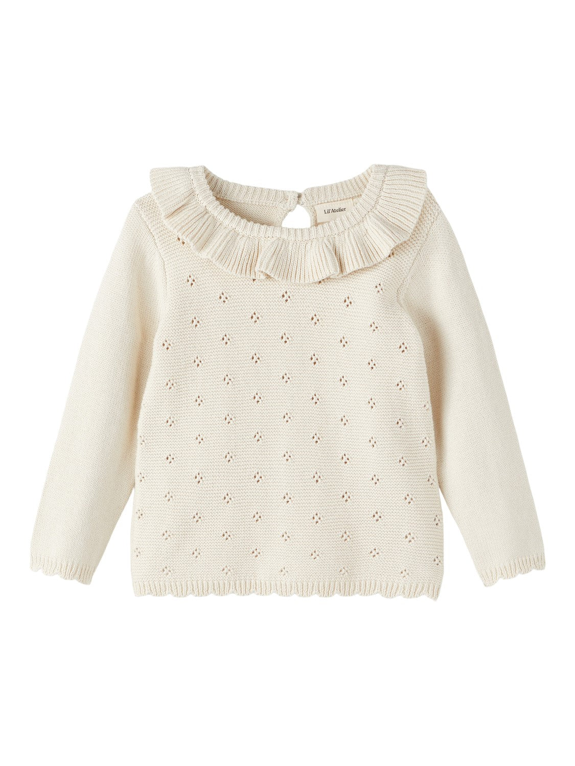 Lil Atelier Laguna LS Knit - Turtledove - 92 cm