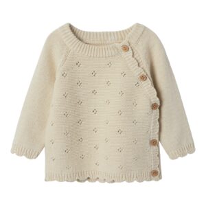 Lil Atelier Laguna Wrap Knit Cardigan - Turtledove - 56 cm