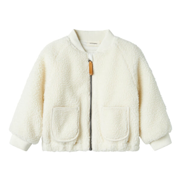 Lil Atelier Lajo Bomber Jacket - Coconut Milk/Mariehøne - 86 cm