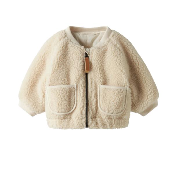 Lil Atelier Lajo Bomber Jakke - Turtledove/Swan - 56 cm Lil Atelier Lajo Bomber Jakke - Turtledove/Swan - 56 cm