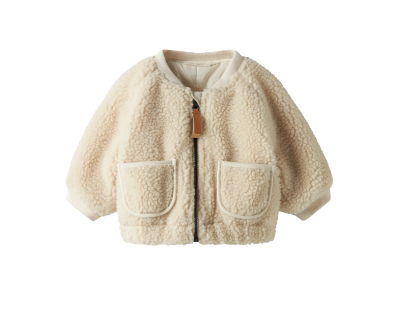 Lil Atelier Lajo Bomber Jakke - Turtledove/Swan - 56 cm