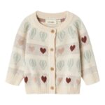 Lil Atelier Lamai Kny Knit Cardigan - Pastel Parchment - 56 cm