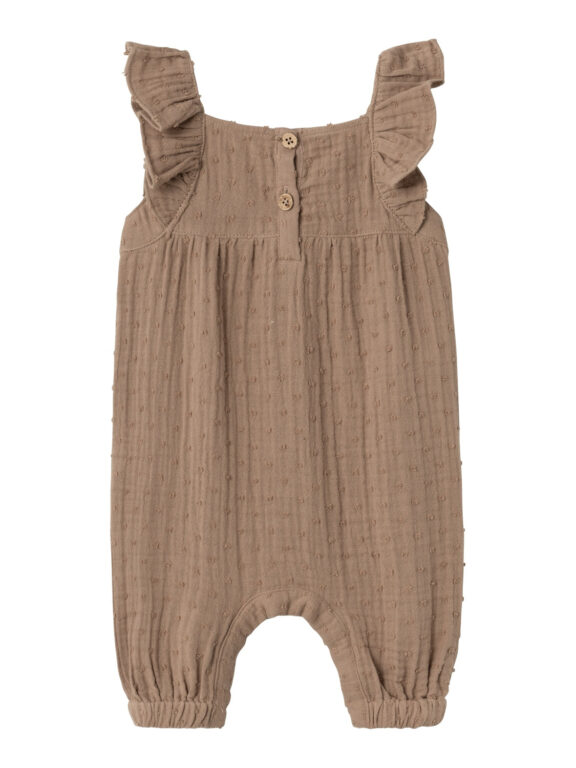 Lil Atelier Lamia Loose Overall - Woodsmoke - 56 cm