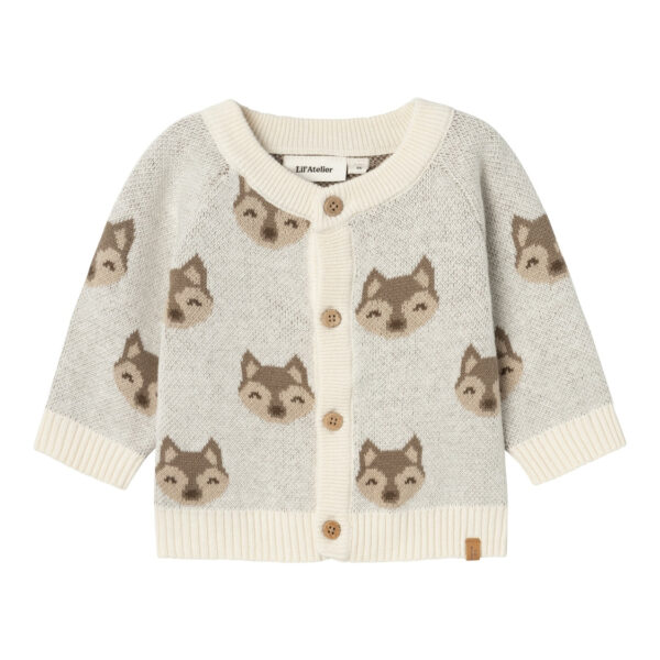 Lil Atelier Lamoe Knit Cardigan - Birch - 56 cm