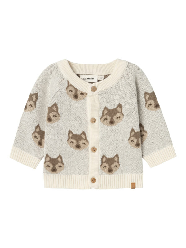 Lil Atelier Lamoe Knit Cardigan - Birch - 56 cm