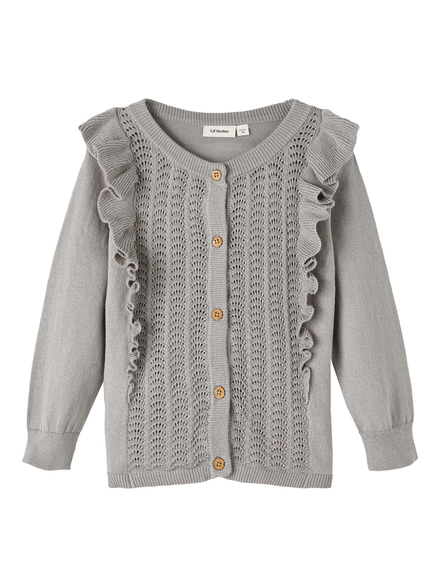 Lil Atelier Lara Knit Cardigan - Wet Weather - 92 cm