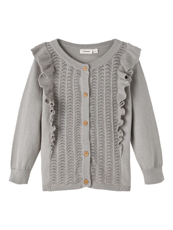 Lil Atelier Lara Knit Cardigan - Wet Weather - 92 cm