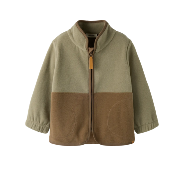 Lil Atelier Laspektra Fleece Jacket - Shitake - 86 cm