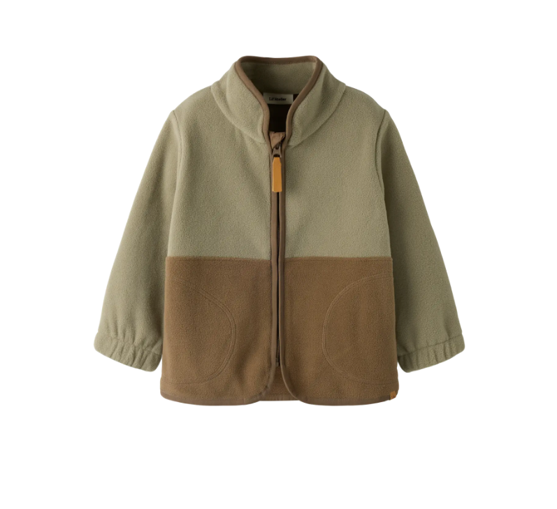 Lil Atelier Laspektra Fleece Jacket - Shitake - 86 cm