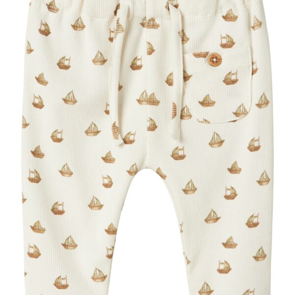 Lil Atelier Lavo Eko Loose Pants - Coconut Milk/Boat - 56 cm Lil Atelier Lavo Eko Loose Pants - Coconut Milk/Boat - 56 cm