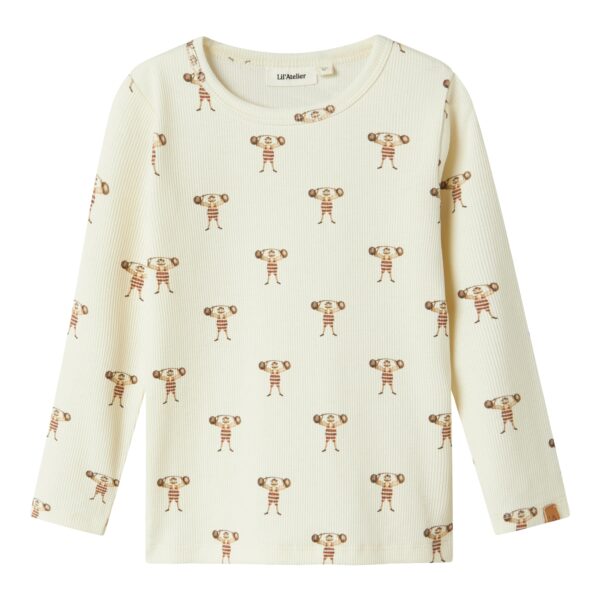 Lil Atelier Lavo Enk Top - Turtledove/Strong man - 92 cm Lil Atelier Lavo Enk Top - Turtledove/Strong man - 92 cm