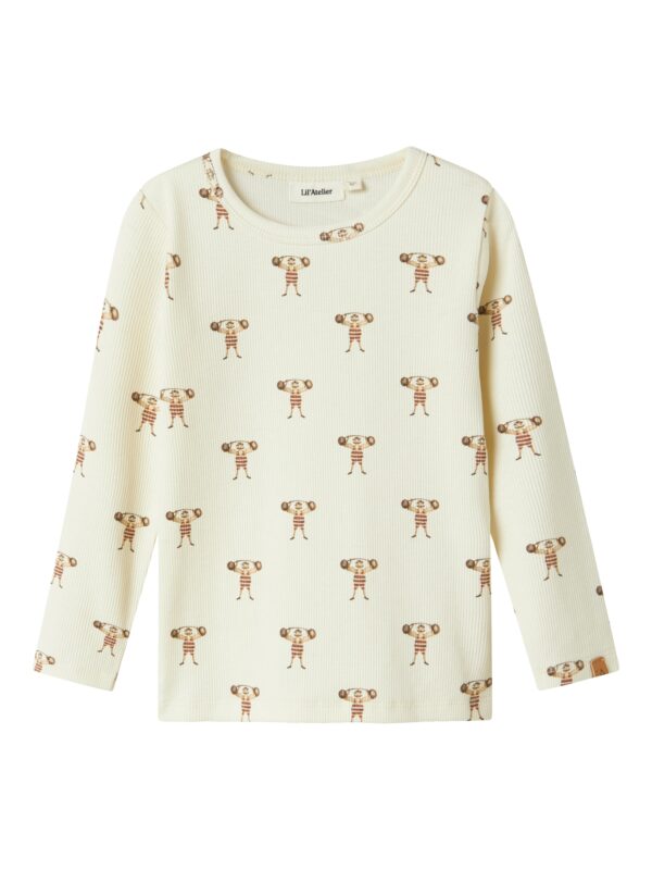 Lil Atelier Lavo Enk Top - Turtledove/Strong man - 92 cm