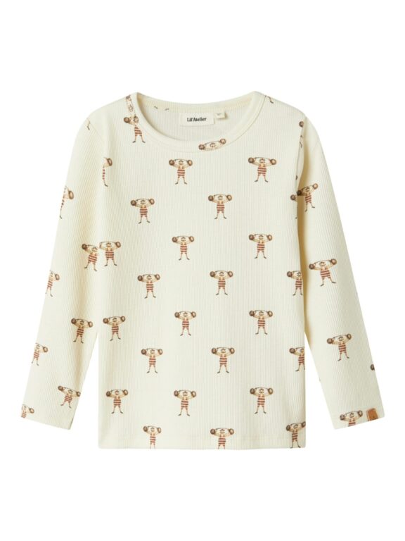 Lil Atelier Lavo Enk Top - Turtledove/Strong man - 92 cm Lil Atelier Lavo Enk Top - Turtledove/Strong man - 92 cm