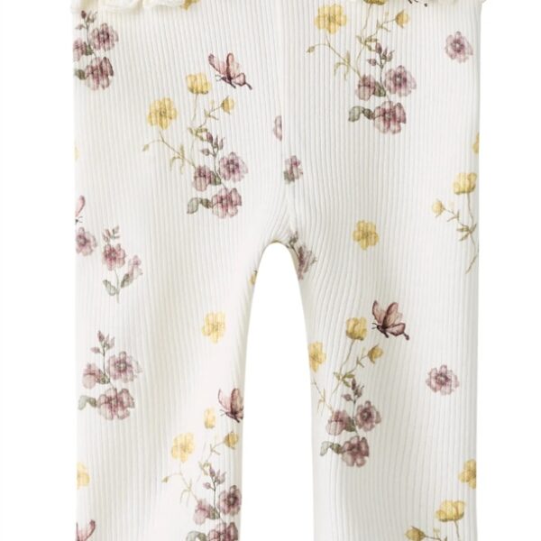 Lil Atelier Leggings - NBFGAVO EFI - Coconut Milk Flower Mix