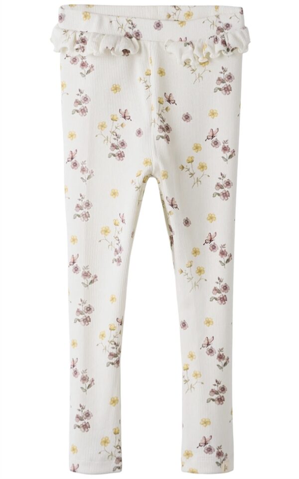 Lil Atelier Leggings - NMFGAVO EFI - Coconut Milk Flower Mix