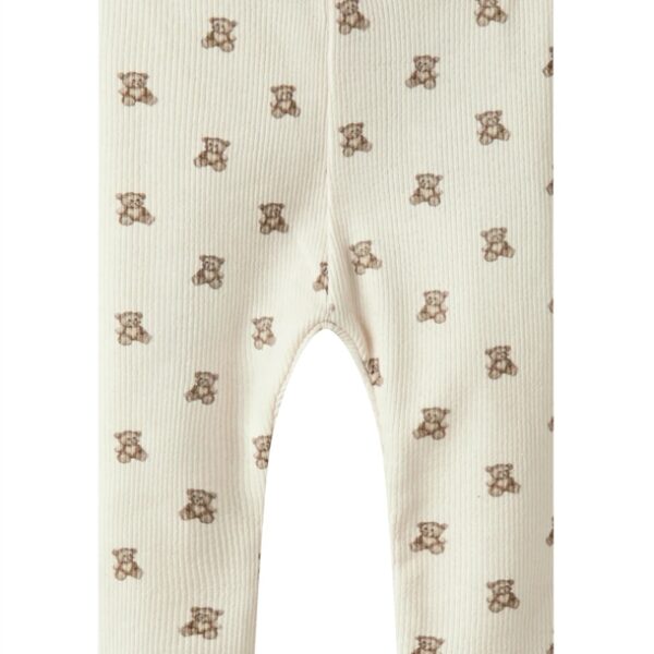 Lil Atelier Leggings - NbnGavo - Turtledove Teddy Bear