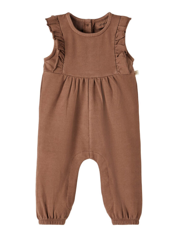 Lil Atelier Leslie Loose Sweat Overall - Rocky Road - 56 cm Lil Atelier Leslie Loose Sweat Overall - Rocky Road - 56 cm