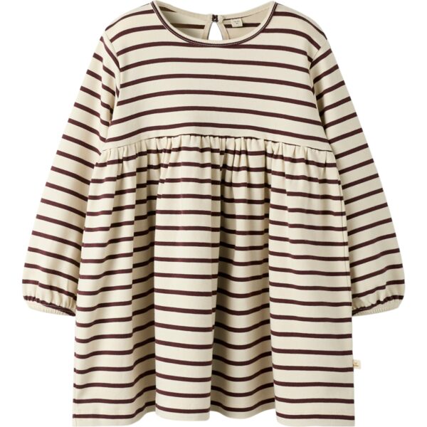 Lil Atelier Limia Loose Dress - Turtledove/Catawba Grape - 92 cm