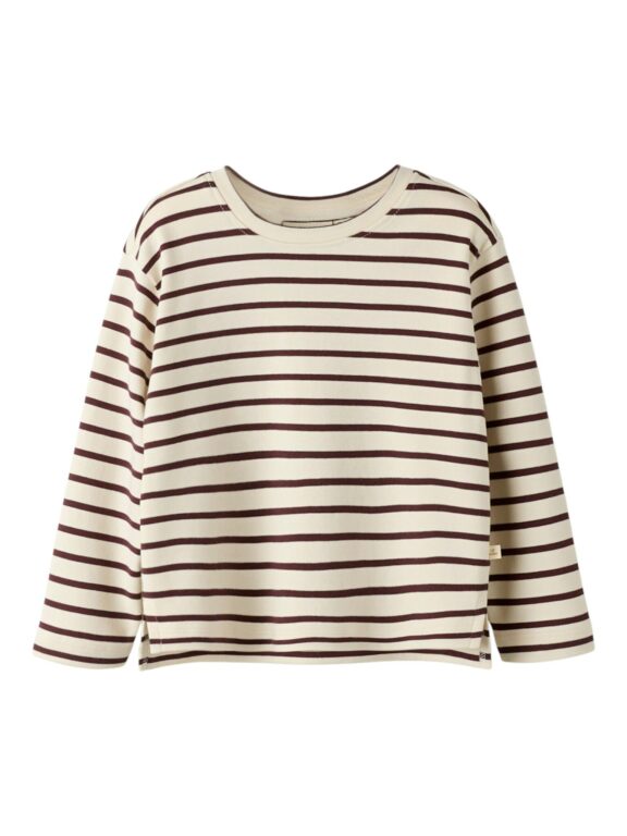 Lil Atelier Limia Loose Top - Turtledove/Catawba Grape - 92 cm