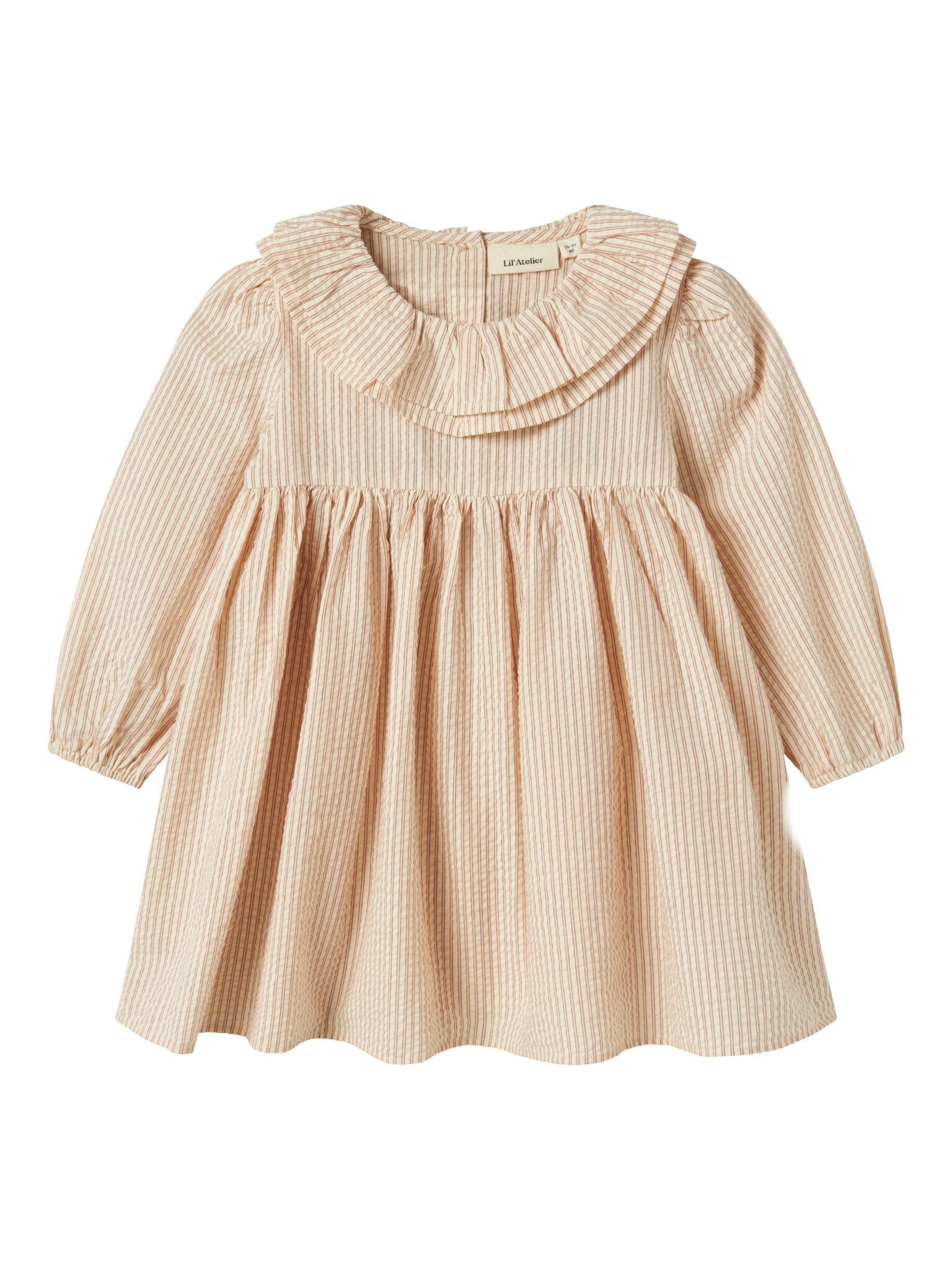 Lil Atelier Lucia LS Dress - Turtledove - 92 cm