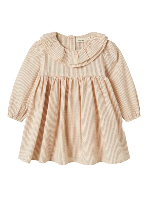 Lil Atelier Lucia LS Dress - Turtledove - 92 cm