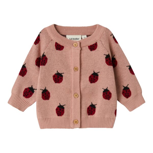 Lil Atelier Lulio Knit Cardigan NOOS - Misty Rose - 56 cm