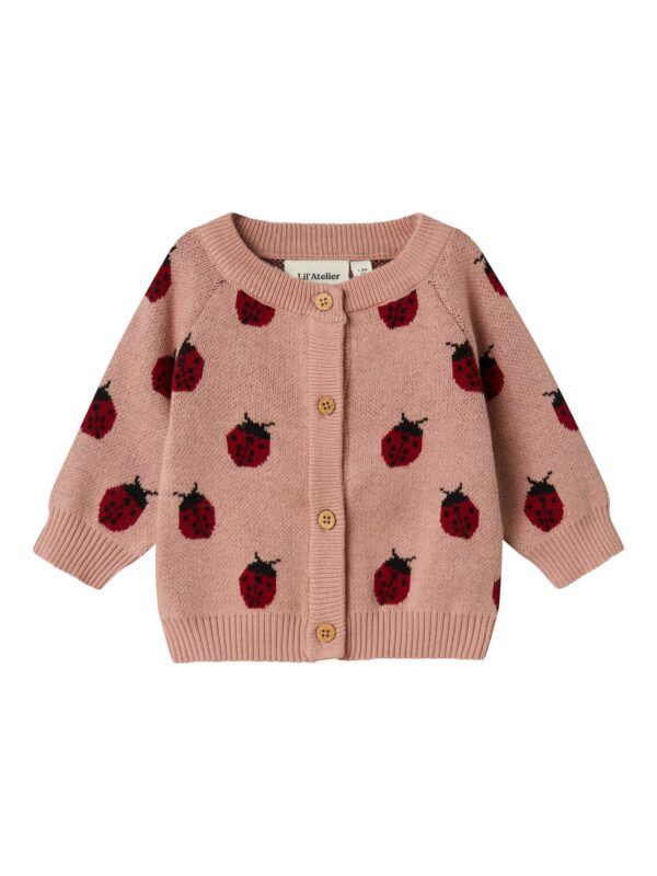 Lil Atelier Lulio Knit Cardigan NOOS - Misty Rose - 56 cm