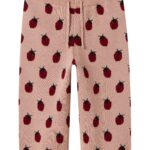 Lil Atelier Lulio Wide Knit Pants - Misty Rose - 92 cm